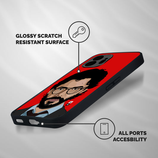The Professor Illustration Art Shockproof Hybrid Protection (Metal + TPU) Back Case Cover