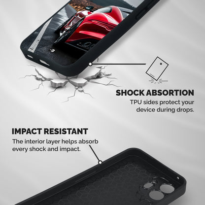 The Royal Car Shockproof Hybrid Protection (Metal + TPU) Back Case Cover
