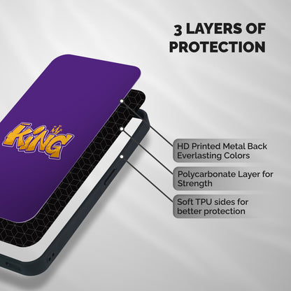 The Royal King Shockproof Hybrid Protection (Metal + TPU) Back Case Cover