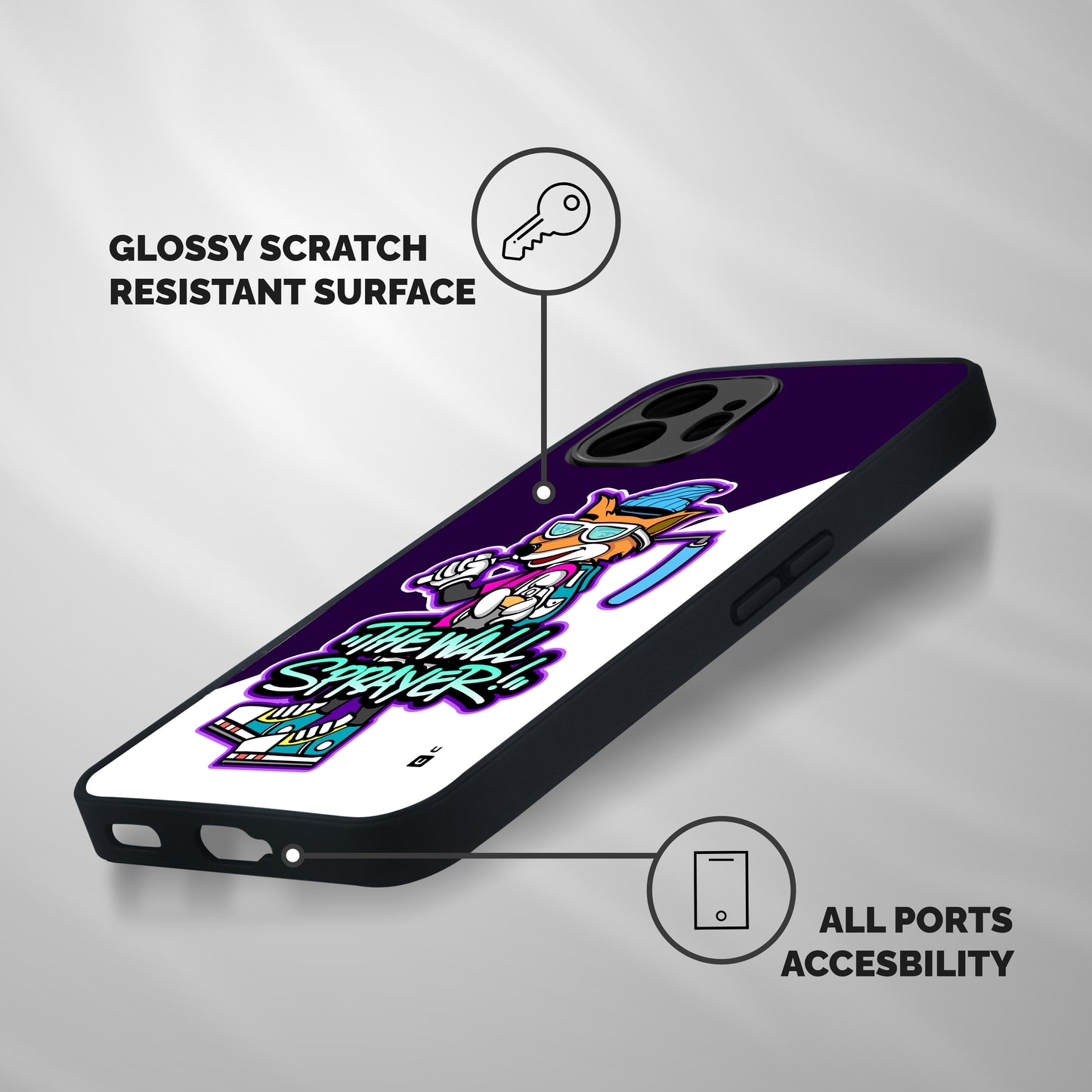 The Wall Sprayer Shockproof Hybrid Protection (Metal + TPU) Back Case Cover