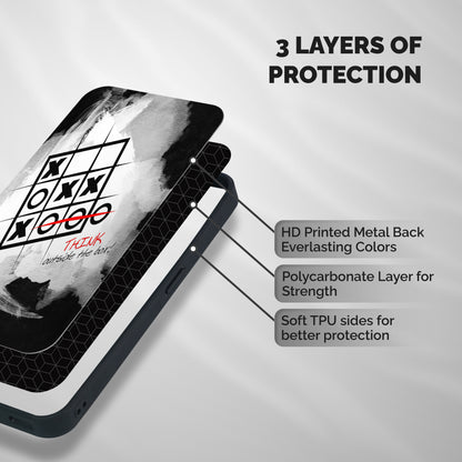 Think Box Shockproof Hybrid Protection (Metal + TPU) Back Case Cover