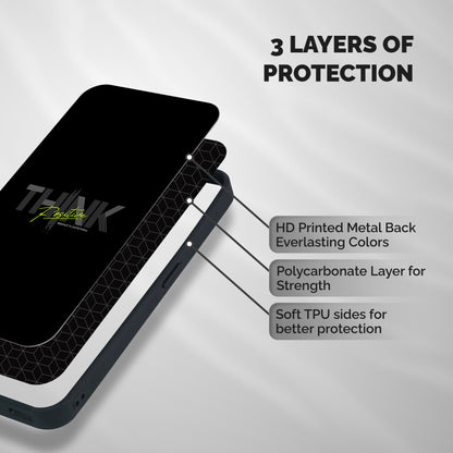Think Positive Only Shockproof Hybrid Protection (Metal + TPU) Back Case Cover