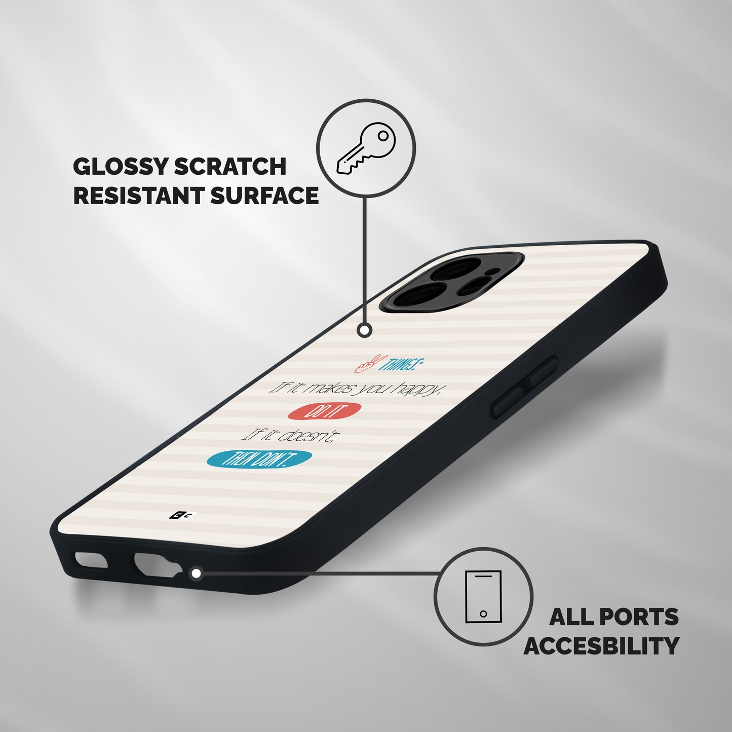 Think Then Shockproof Hybrid Protection (Metal + TPU) Back Case Cover