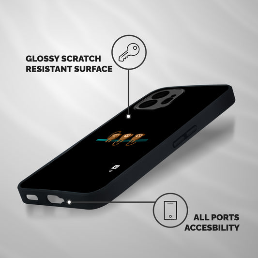Three Cute Monkeys Shockproof Hybrid Protection (Metal + TPU) Back Case Cover