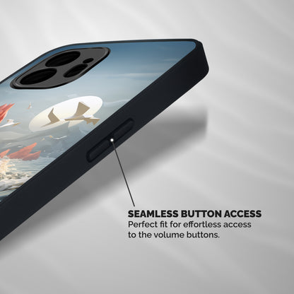 Three Dimension Sea Shockproof Hybrid Protection (Metal + TPU) Back Case Cover