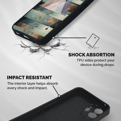 Three Triangles Shockproof Hybrid Protection (Metal + TPU) Back Case Cover