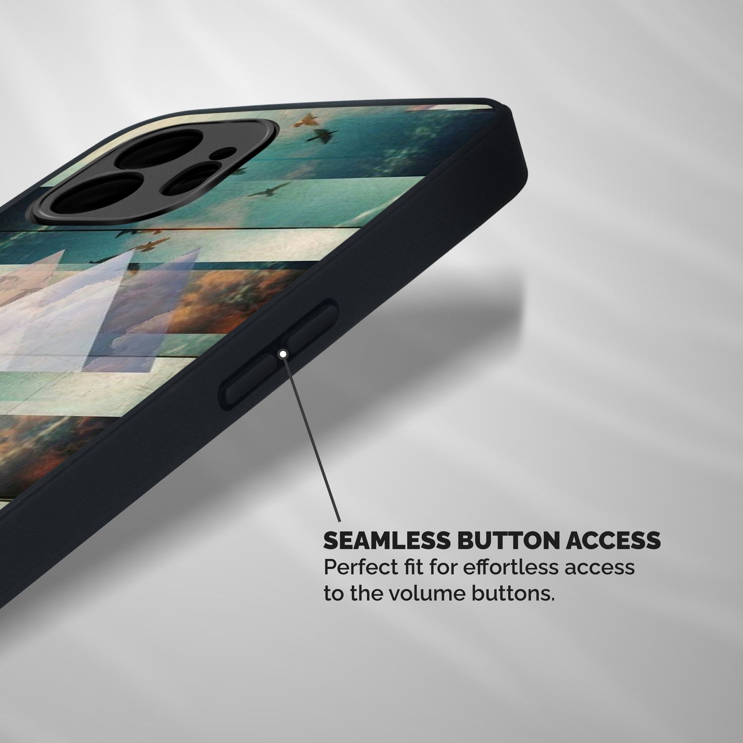 Three Triangles Shockproof Hybrid Protection (Metal + TPU) Back Case Cover