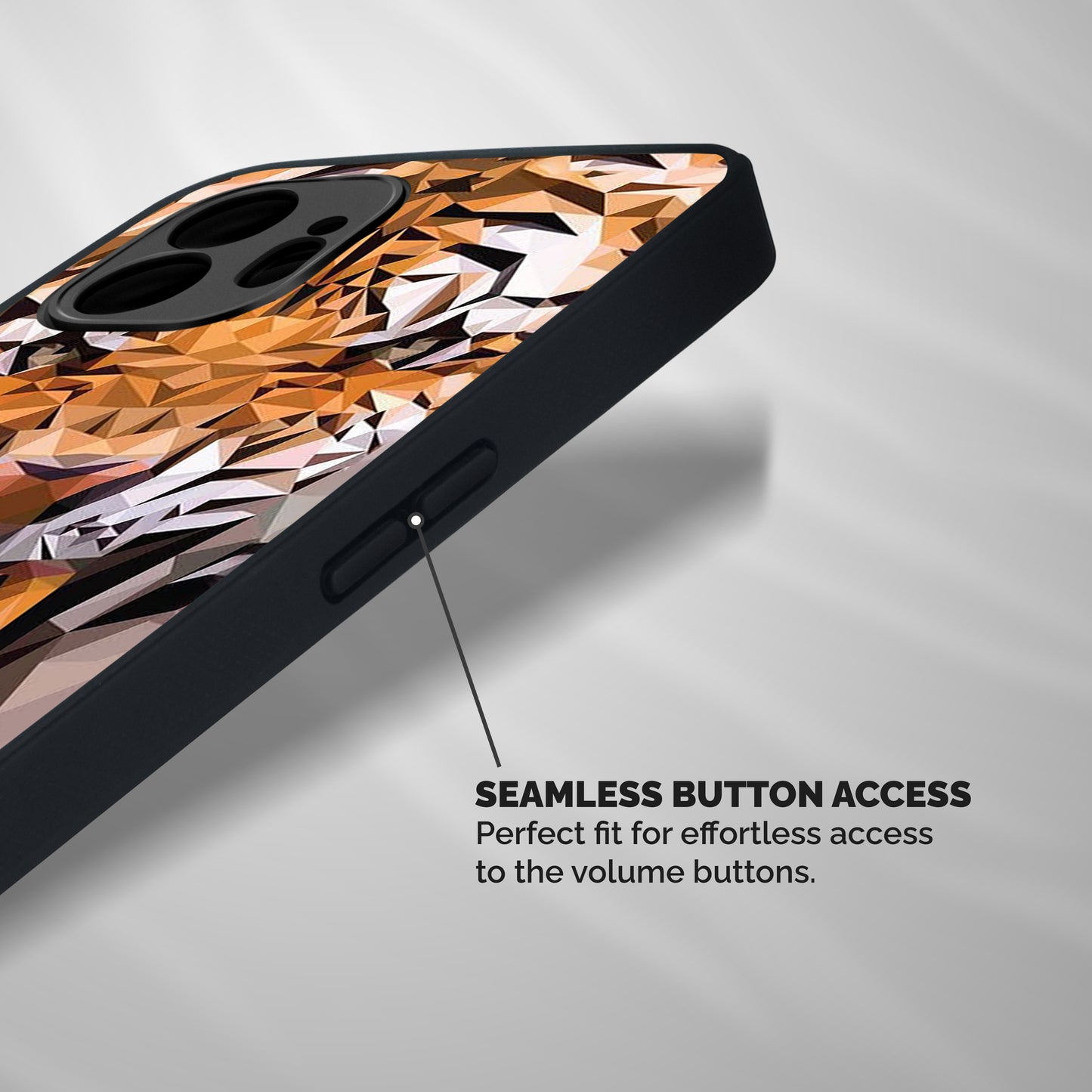 Tiger Abstract Art Shockproof Hybrid Protection (Metal + TPU) Back Case Cover