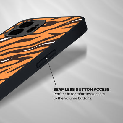 Tiger Pattern Print Shockproof Hybrid Protection (Metal + TPU) Back Case Cover