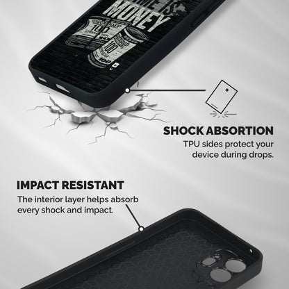 Time Is Money Shockproof Hybrid Protection (Metal + TPU) Back Case Cover