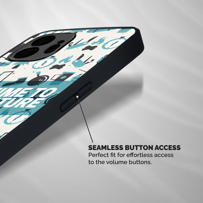 Time To Adventure Blazing Blue Shockproof Hybrid Protection (Metal + TPU) Back Case Cover