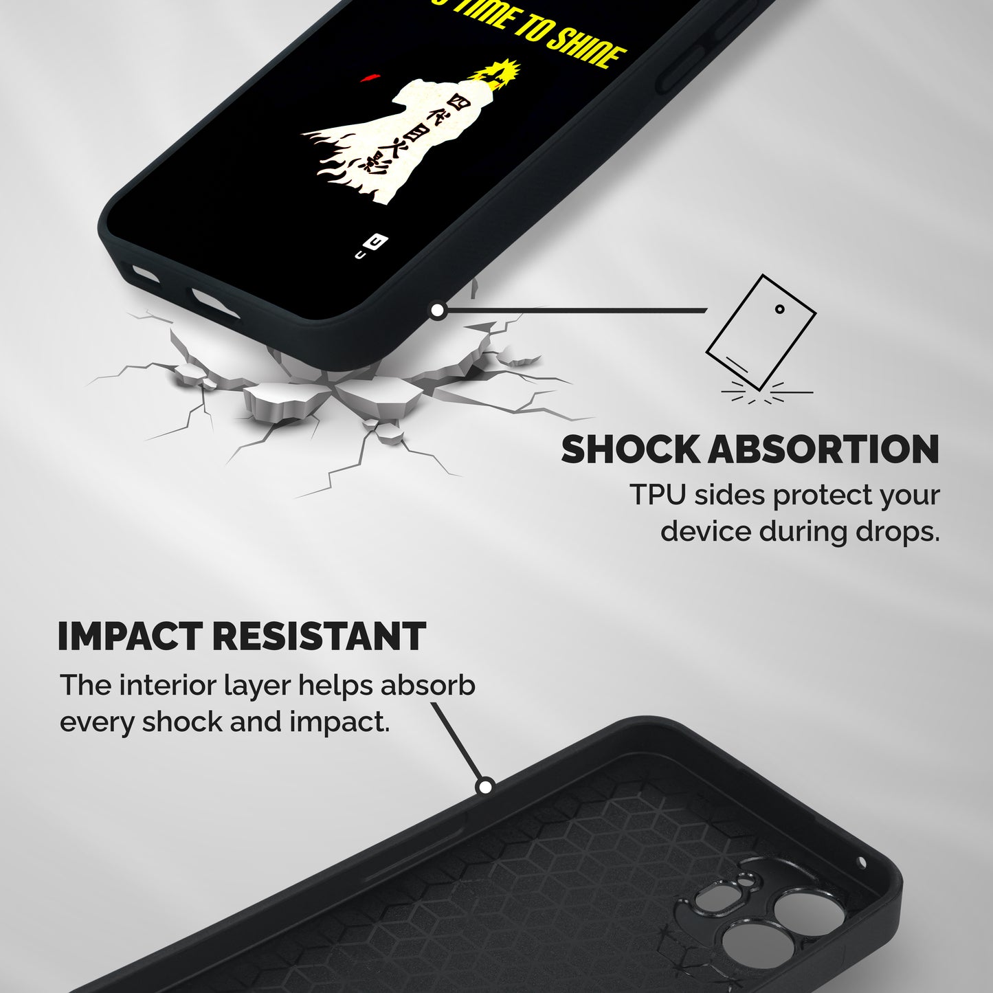 Time To Shine Shockproof Hybrid Protection (Metal + TPU) Back Case Cover