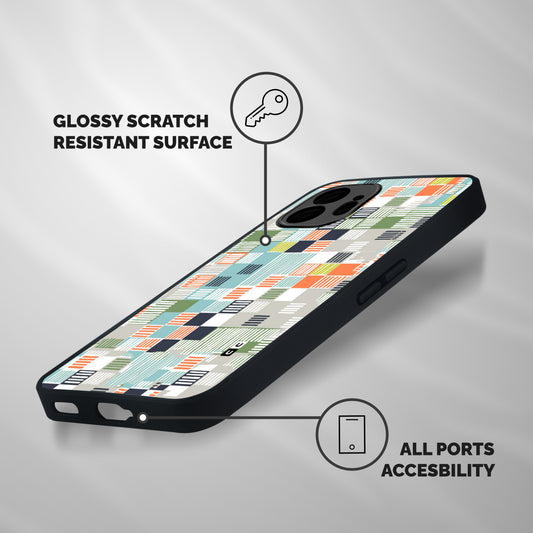Tiny Boxes Stripes Shockproof Hybrid Protection (Metal + TPU) Back Case Cover