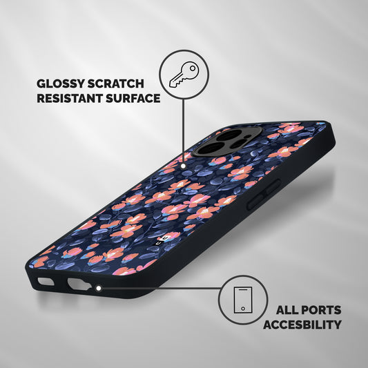 Tiny Peach Flowers Shockproof Hybrid Protection (Metal + TPU) Back Case Cover