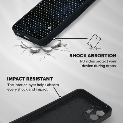 Tiny White Hearts Shockproof Hybrid Protection (Metal + TPU) Back Case Cover