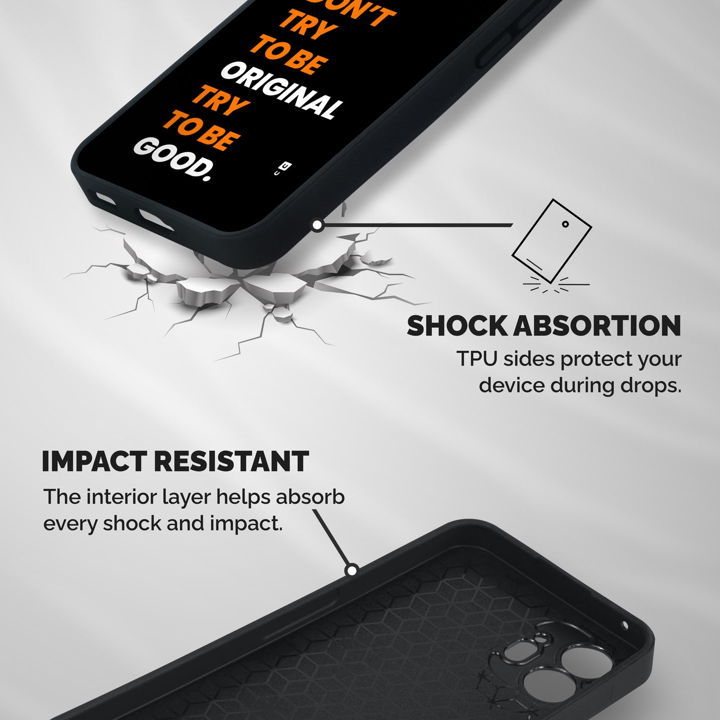 To Be Good Shockproof Hybrid Protection (Metal + TPU) Back Case Cover