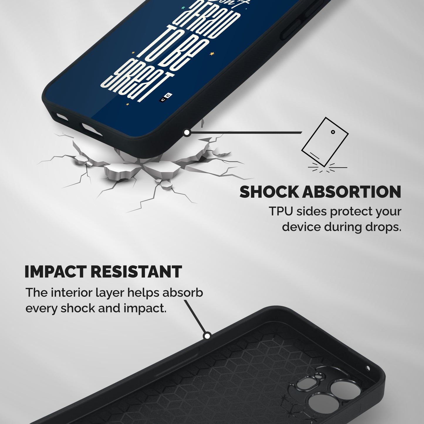 To Be Great Shockproof Hybrid Protection (Metal + TPU) Back Case Cover