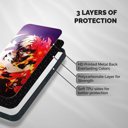 Todoroki Colors Shockproof Hybrid Protection (Metal + TPU) Back Case Cover