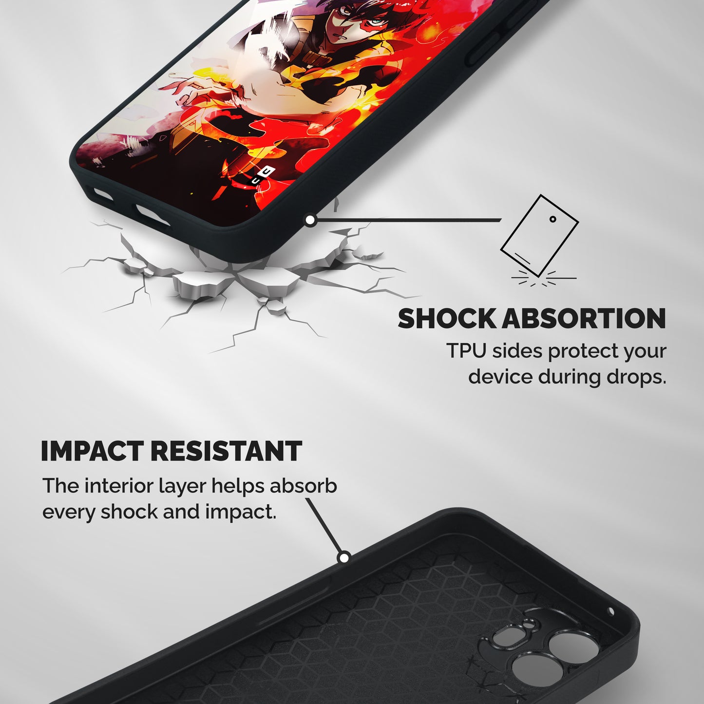 Todoroki Colors Shockproof Hybrid Protection (Metal + TPU) Back Case Cover