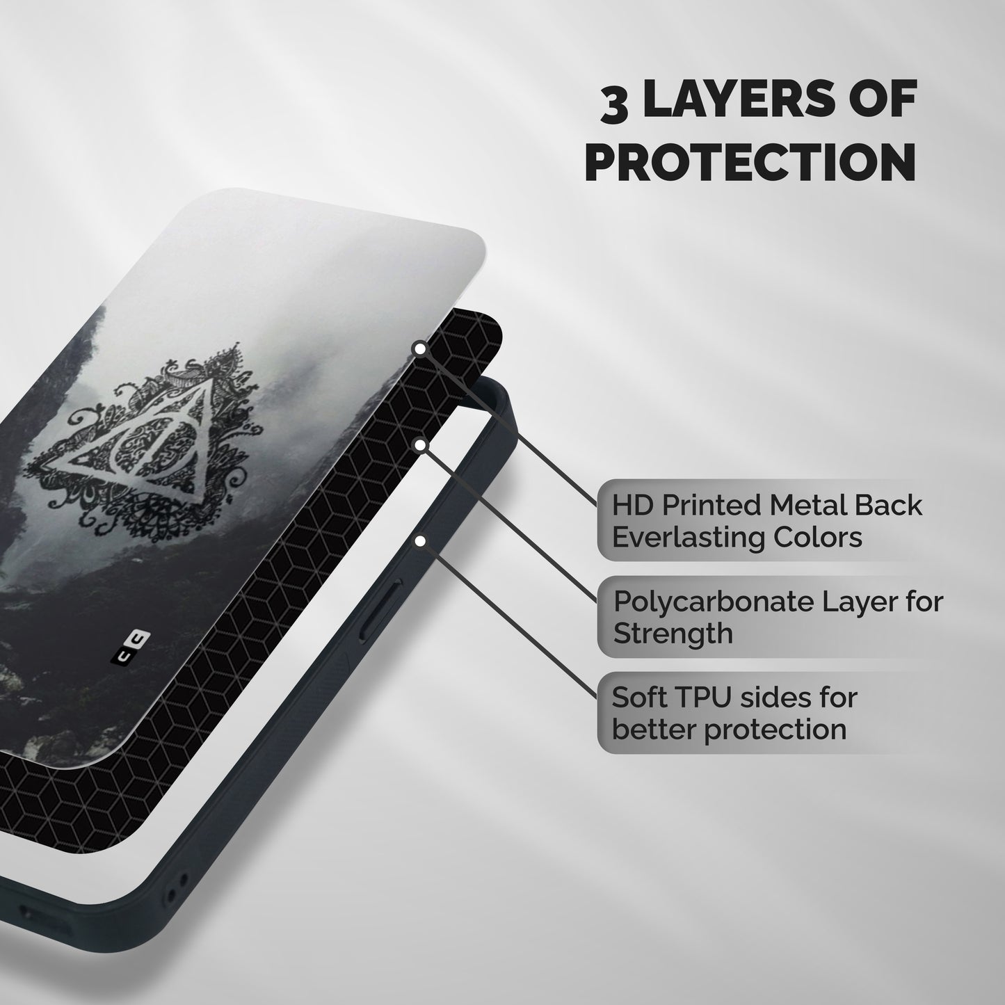 Together Powerful Shockproof Hybrid Protection (Metal + TPU) Back Case Cover