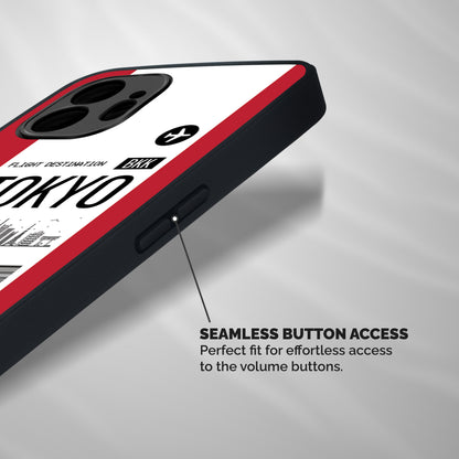 Tokyo Boarding Pass Shockproof Hybrid Protection (Metal + TPU) Back Case Cover