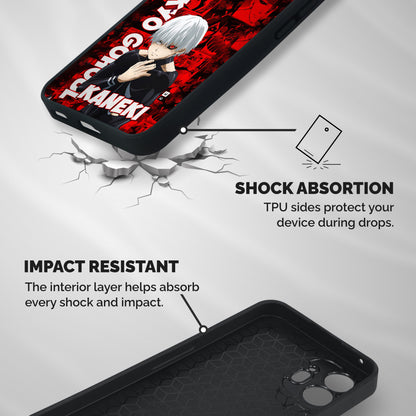 Tokyo Ghuoul Kaneki Shockproof Hybrid Protection (Metal + TPU) Back Case Cover