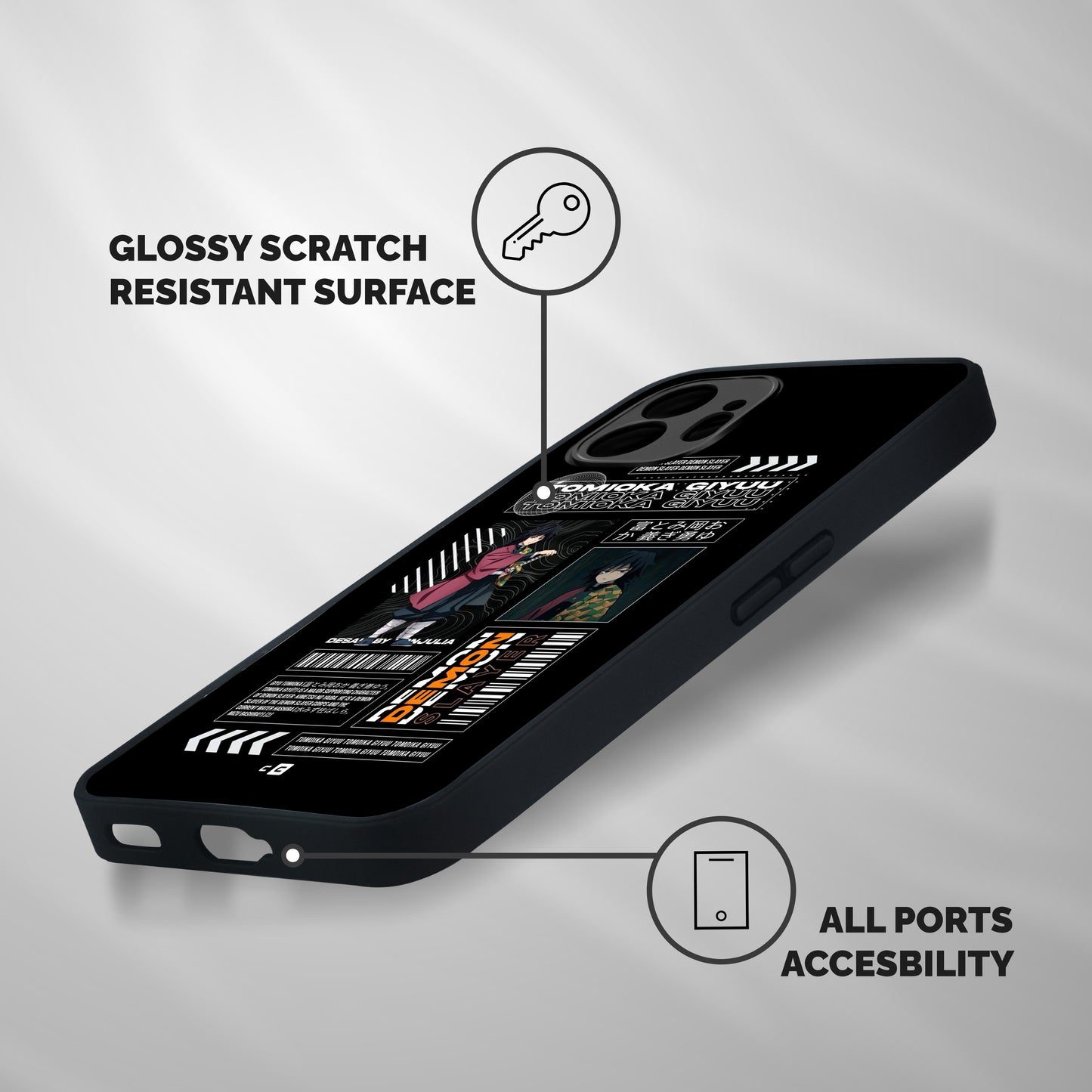 Tomioka Giyu Shockproof Hybrid Protection (Metal + TPU) Back Case Cover