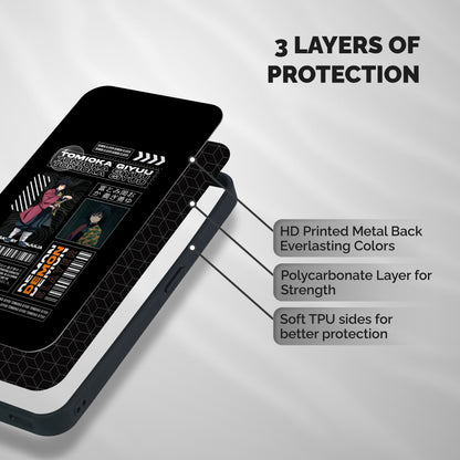 Tomioka Giyu Shockproof Hybrid Protection (Metal + TPU) Back Case Cover