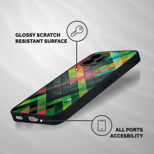 Too Much Colors Pattern Shockproof Hybrid Protection (Metal + TPU) Back Case Cover