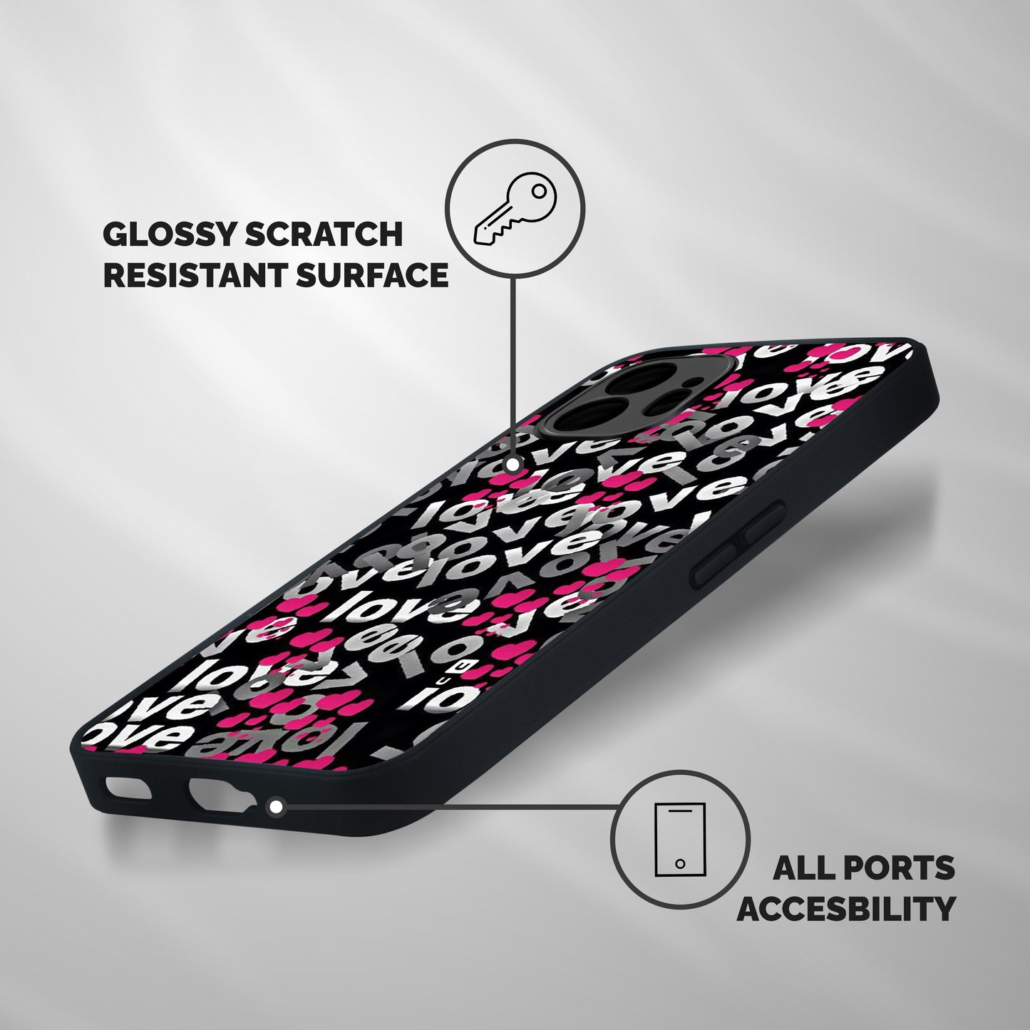 Too Much Love Shockproof Hybrid Protection (Metal + TPU) Back Case Cover