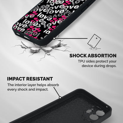 Too Much Love Shockproof Hybrid Protection (Metal + TPU) Back Case Cover