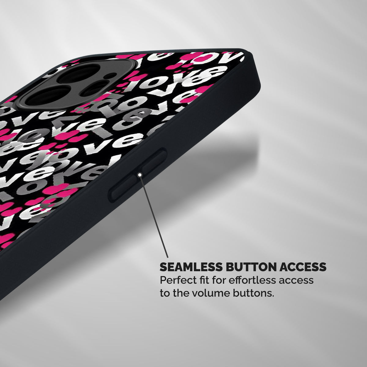 Too Much Love Shockproof Hybrid Protection (Metal + TPU) Back Case Cover
