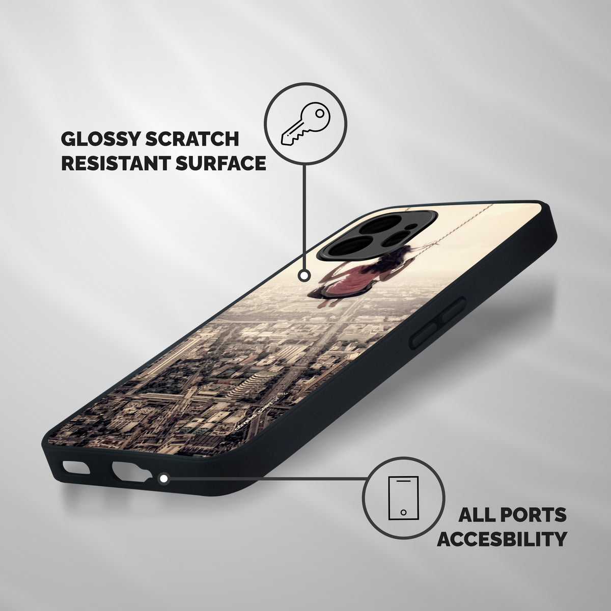 Top Of The World Shockproof Hybrid Protection (Metal + TPU) Back Case Cover