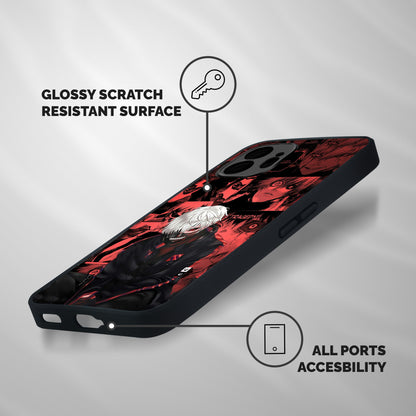 Toukyo Ghoul Kaneki Manga Shockproof Hybrid Protection (Metal + TPU) Back Case Cover