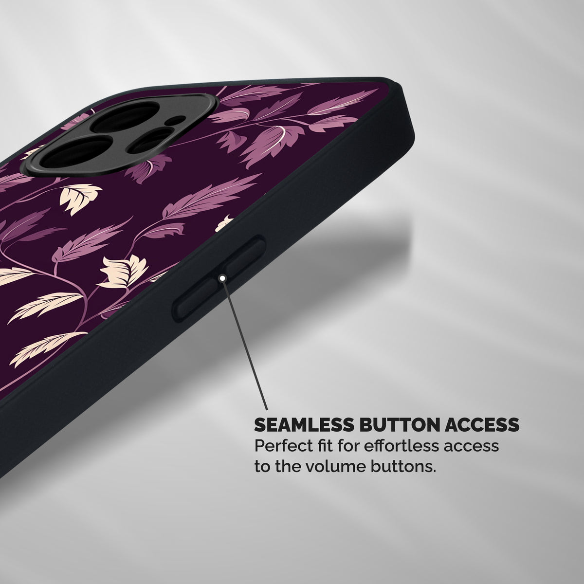 Traditional Florals Shockproof Hybrid Protection (Metal + TPU) Back Case Cover