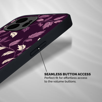 Traditional Florals Shockproof Hybrid Protection (Metal + TPU) Back Case Cover