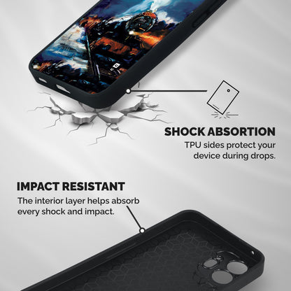 Train Art Shockproof Hybrid Protection (Metal + TPU) Back Case Cover