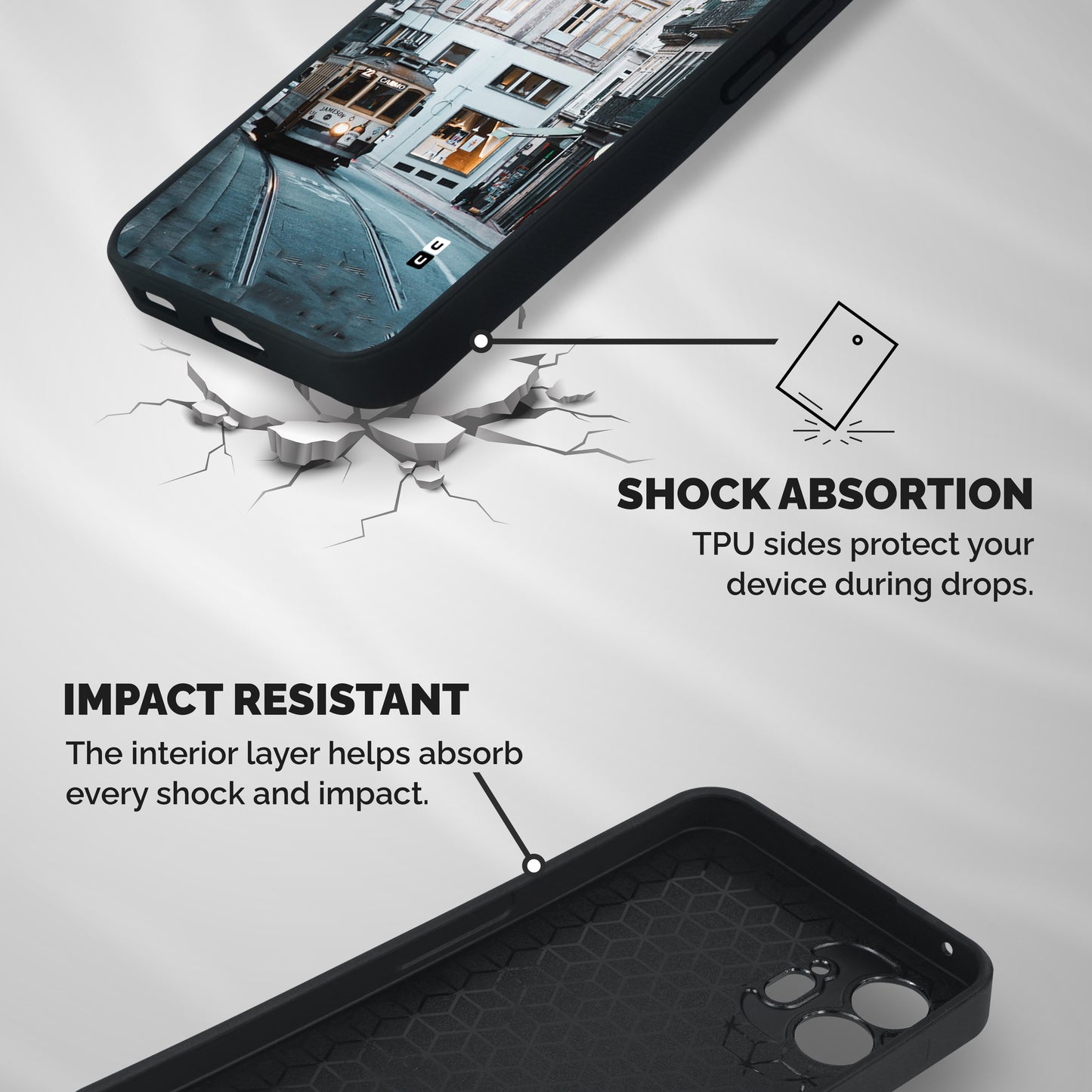 Tramp Train Shockproof Hybrid Protection (Metal + TPU) Back Case Cover