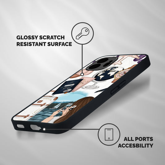 Travel Diaries Shockproof Hybrid Protection (Metal + TPU) Back Case Cover