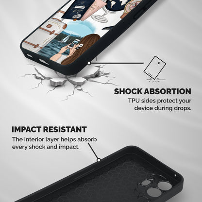 Travel Diaries Shockproof Hybrid Protection (Metal + TPU) Back Case Cover