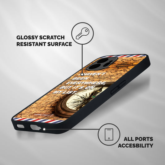 Travel Map Shockproof Hybrid Protection (Metal + TPU) Back Case Cover