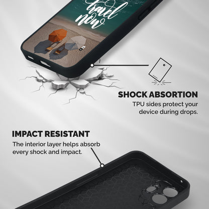 Travel Now Shockproof Hybrid Protection (Metal + TPU) Back Case Cover