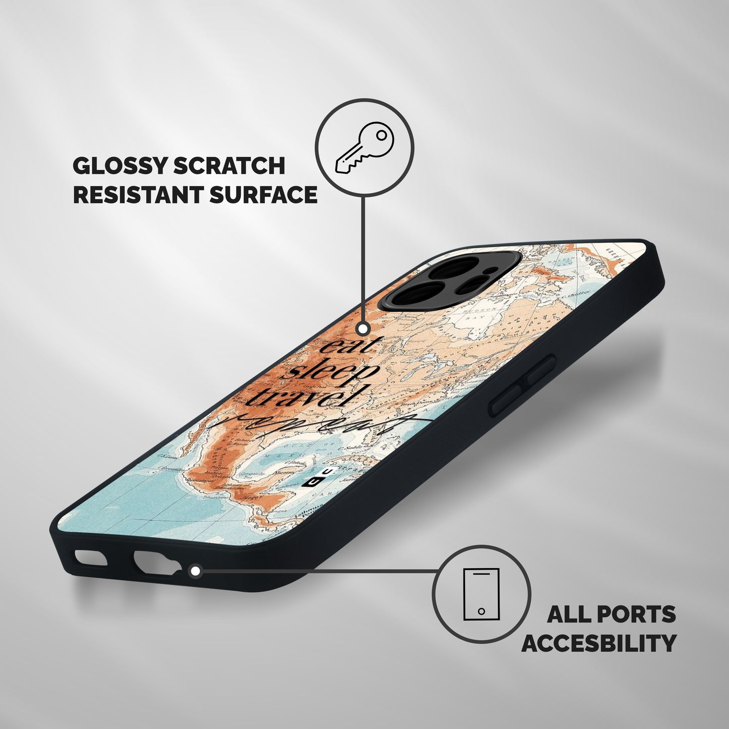 Travel Repeat Shockproof Hybrid Protection (Metal + TPU) Back Case Cover