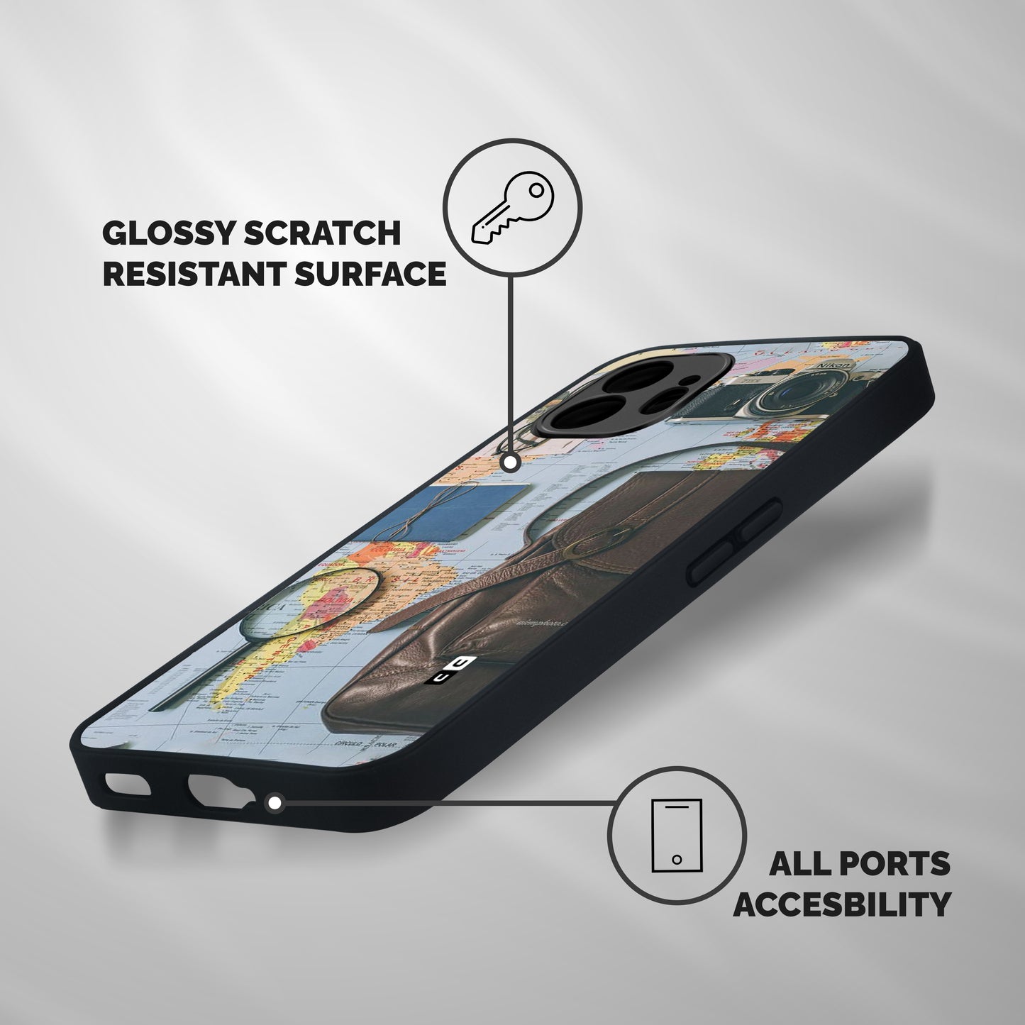 Travel Requisites Shockproof Hybrid Protection (Metal + TPU) Back Case Cover