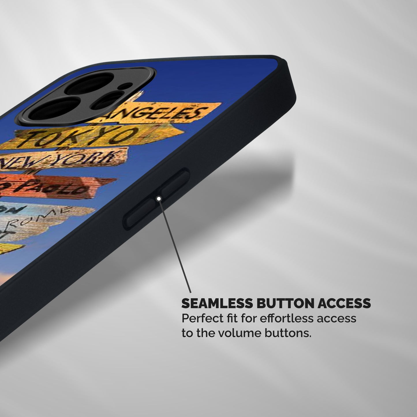 Travel Signs Shockproof Hybrid Protection (Metal + TPU) Back Case Cover