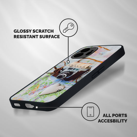 Travel Snapshot Shockproof Hybrid Protection (Metal + TPU) Back Case Cover