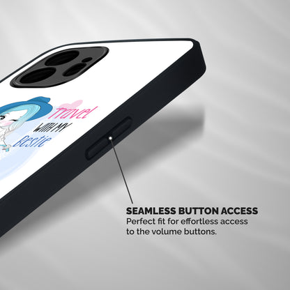 Travel With My Bestie Shockproof Hybrid Protection (Metal + TPU) Back Case Cover