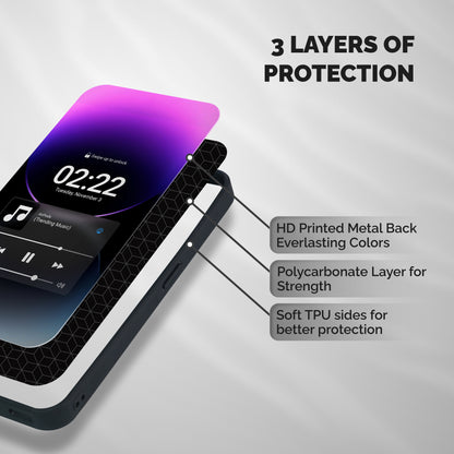 Trending Music Shockproof Hybrid Protection (Metal + TPU) Back Case Cover