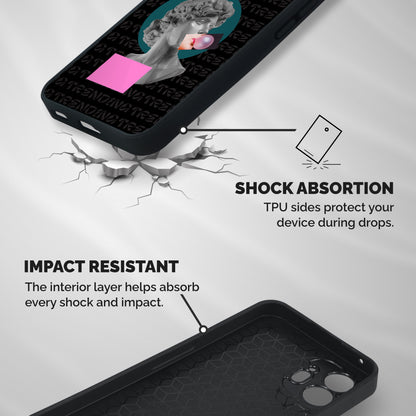 Trending Typo Shockproof Hybrid Protection (Metal + TPU) Back Case Cover