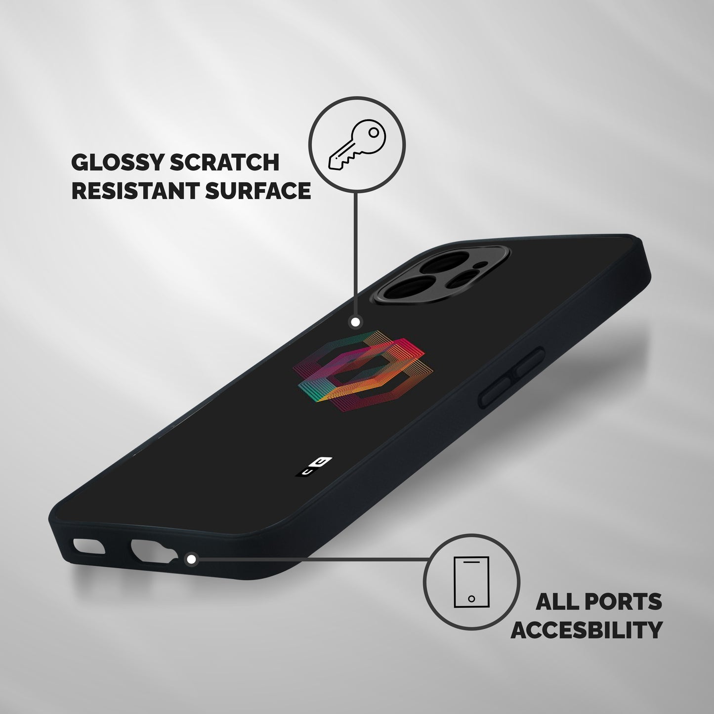 Tri-hexa Colours Shockproof Hybrid Protection (Metal + TPU) Back Case Cover